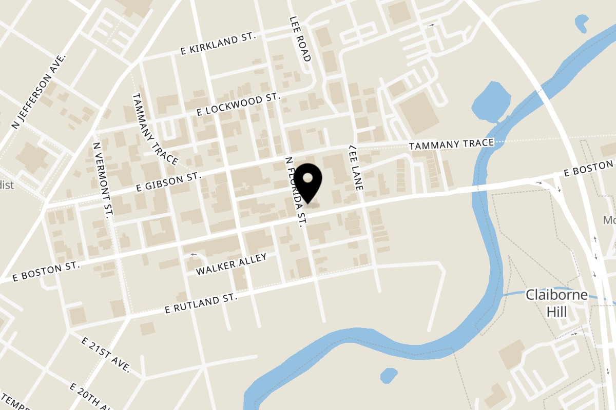Map showing the location of Subway on 706 E Boston St in Covington